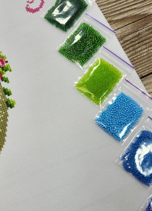 Easter Towel Kit Bead Embroidery  90624 photo