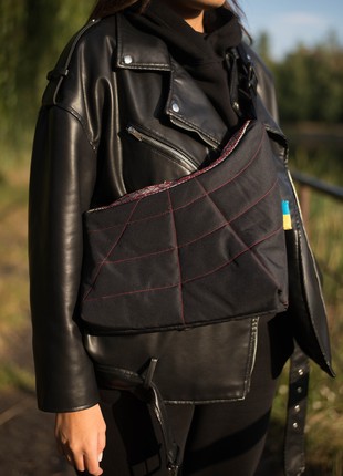 Women's Bag/crossbody "Harp Black" handmade5 photo