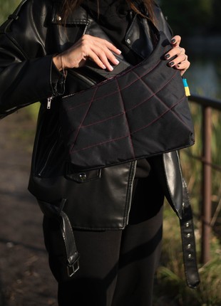 Women's Bag/crossbody "Harp Black" handmade6 photo