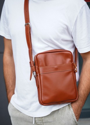 Leather men's bag Messenger