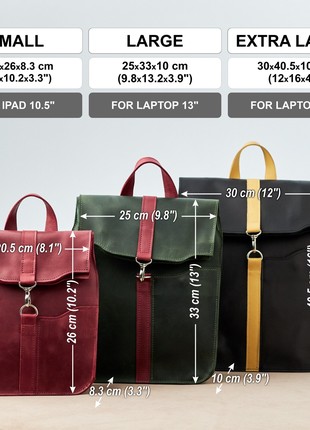 Leather women backpack3 photo