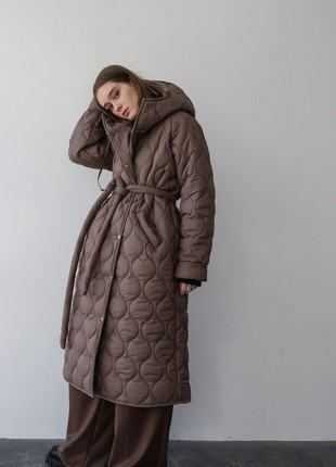 Down jacket "Wave maxi" chocolate