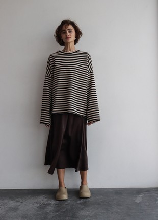 Sweatshirt "Line" black and sand4 photo