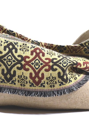 Textile women's shoulder bag "Tsymbora" handmade.3 photo