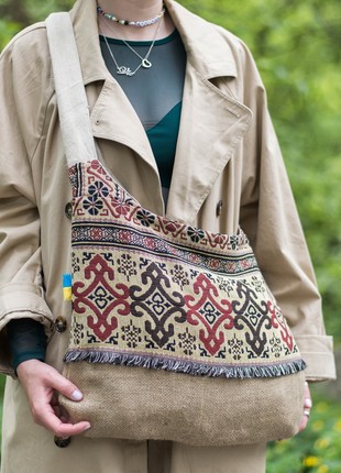 Textile women's shoulder bag "Tsymbora" handmade.5 photo