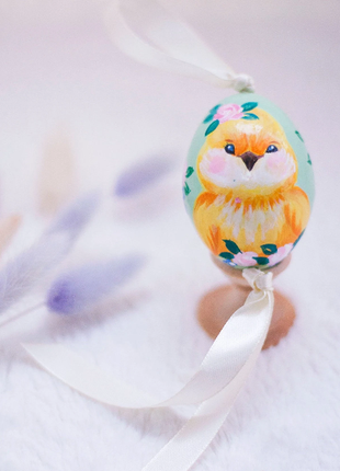 Chick Easter Egg and Stand, Ukrainian Pysanka5 photo