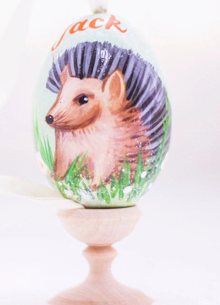 Hedgehog Easter Egg and Stand, Ukrainian Pysanka2 photo