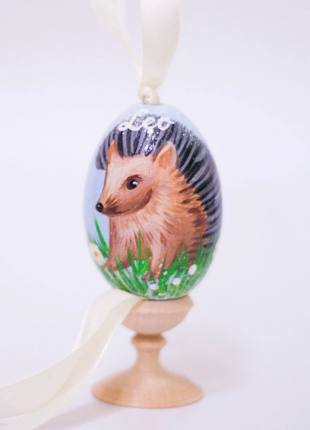 Hedgehog Easter Egg and Stand, Ukrainian Pysanka3 photo