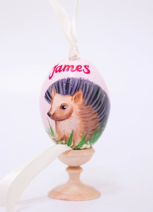 Hedgehog Easter Egg and Stand, Ukrainian Pysanka5 photo