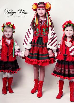 Ukrainian national costume (4 pieces) "ukrainochka"6 photo