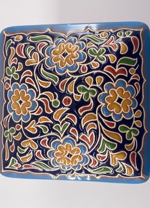 Tea box. crimean tatar ceramic plate in the author's style «quru isar»4 photo