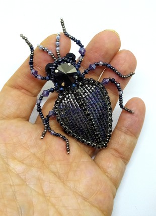 Handmade brooch "Beetle"3 photo
