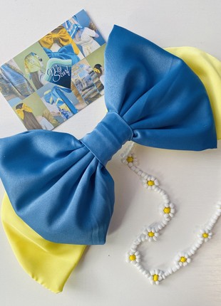 White bow  letters. Collection "With Ukraine in the heart"
