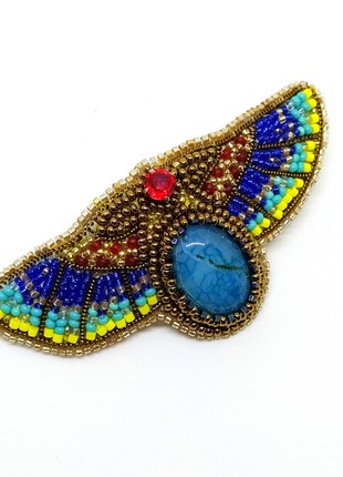 Handmade Egyptian style hair clip "Khepri"2 photo