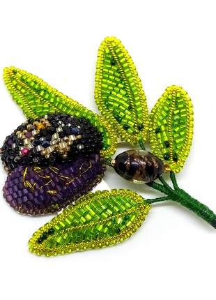 Handmade brooch "Olive branch"2 photo