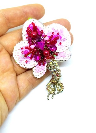 Handmade brooch "Orchid"3 photo