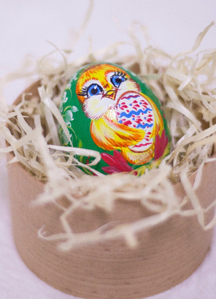 Yellow Chick Easter Egg and Stand, Ukrainian Pysanka7 photo