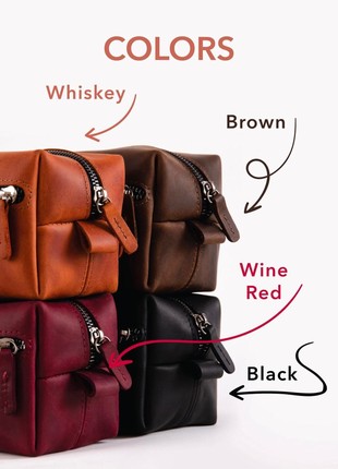 Leather Dopp Kit Engraved5 photo