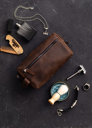Leather Dopp Kit Engraved6 photo