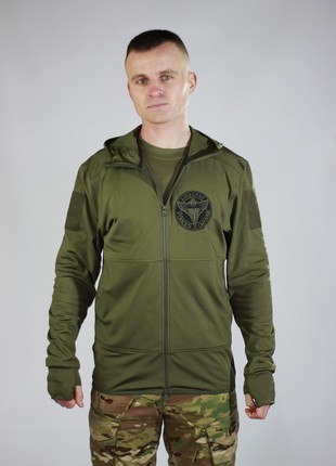 Hoodie Jacket  military Airborne forces of Ukraine colour OLIVE KRAMATAN Tactical Design
