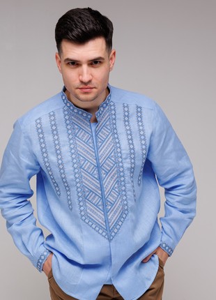 Men's shirt "Mountains" blue