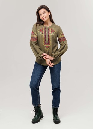 Women's blouse "Stefania" green1 photo