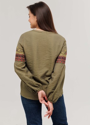 Women's blouse "Stefania" green3 photo