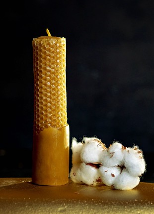 Candles made of wax sheets and beeswax - YELLOW