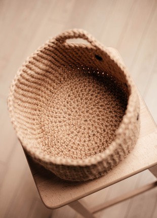 A soft teddy bear basket made from eco-friendly jute is the perfect addition to your home.4 photo