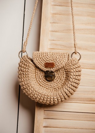 Knitted jute clutch made from eco-friendly jute1 photo