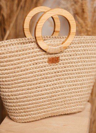 Handmade jute knitted bag made from eco-friendly jute2 photo