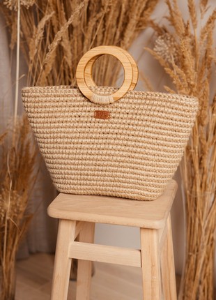 Handmade jute knitted bag