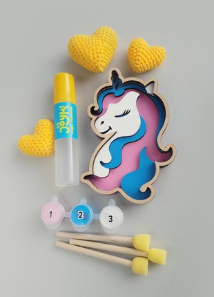 Joyki 3d wooden coloring book creativity kit «Unicorn»2 photo