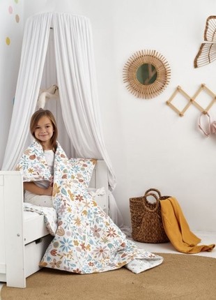 Bedding set "Blooming glade" Satin (110x140) Premium2 photo