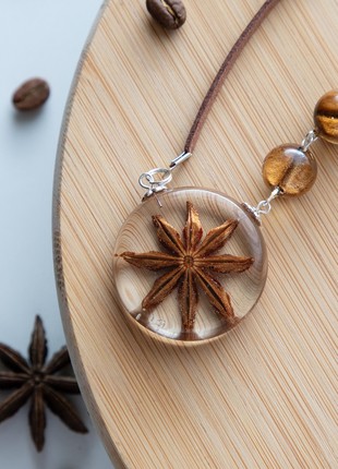 Star anise and coffee beans necklace2 photo