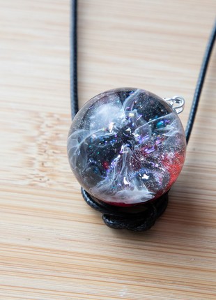 Resin universe pendant, Space necklace2 photo