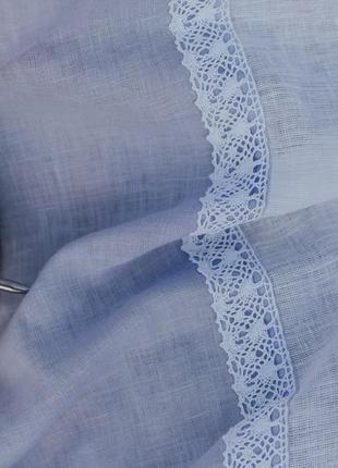 Linen bedding set with cotton lace "marseille". Provence collection5 photo