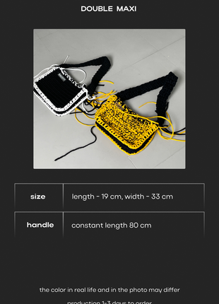 DOUBLE MAXI knitted bag6 photo