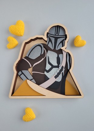Joyki 3d wooden coloring book creativity kit «Mandalorian»8 photo