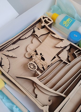 Joyki 3d wooden coloring book creativity kit «Pirate»6 photo
