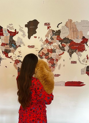 3D M Wooden World Map Urban5 photo