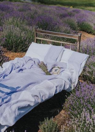 Linen bedding set with cotton lace "marseille". Provence collection8 photo