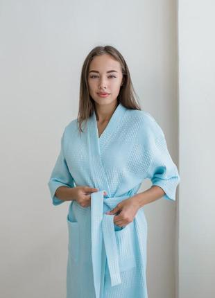 Cosy robe waffle kimono