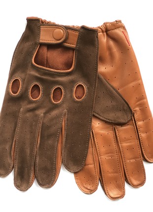 Men's leather driving gloves2 photo