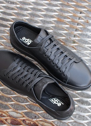 Basic black sneakers ED-404 for men. Shoes that will suit any look4 photo