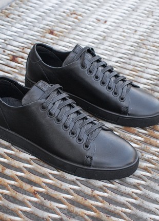 Basic black sneakers ED-404 for men. Shoes that will suit any look5 photo
