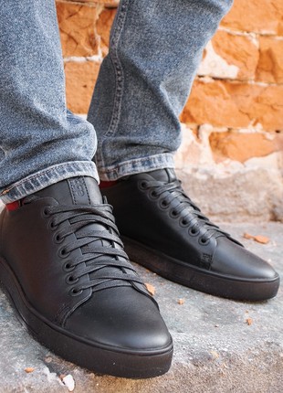 Basic black sneakers ED-404 for men. Shoes that will suit any look6 photo