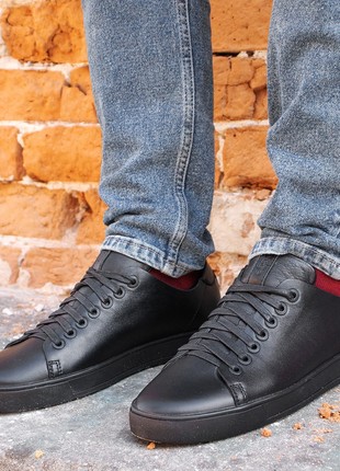 Basic black sneakers ED-404 for men. Shoes that will suit any look7 photo