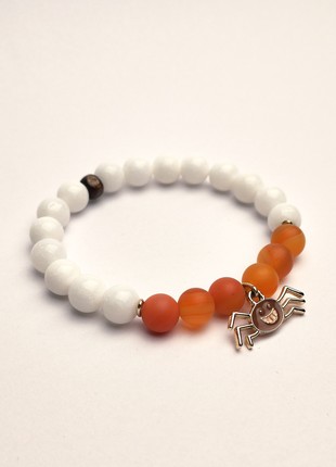 Bracelet with natural stones and pendant3 photo