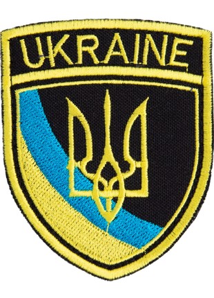 CHEVRON ON VELCRO TRIDENT UKRAINE 6.5X8 CM